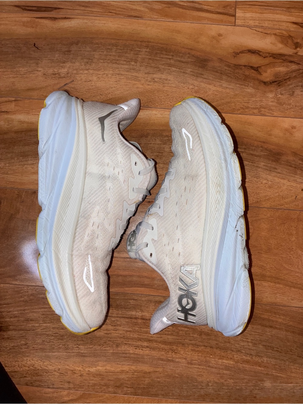 Hoka Women’s Clifton 9 Athletic Running Sneaker Shoes, white- size 8 - Picture 9 of 10